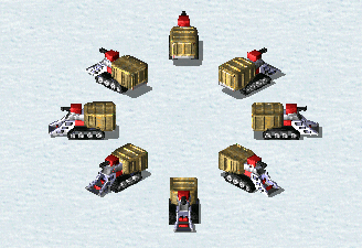 苏军售价1400(原版和尤里的复仇版里价格有差异)的采矿车,配备有20mm