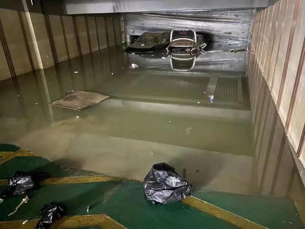 郑州一小区地下车库被淹业主称损失达数亿元目前办事处灾后重建工作组