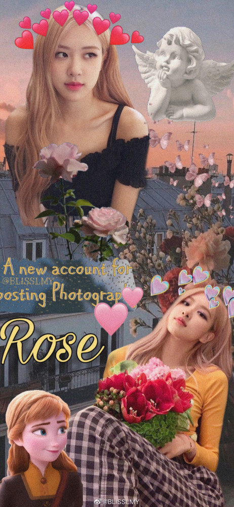 blackpinkrosex拼接壁纸聊天背景图