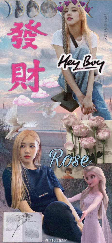 blackpinkrosex拼接壁纸聊天背景图