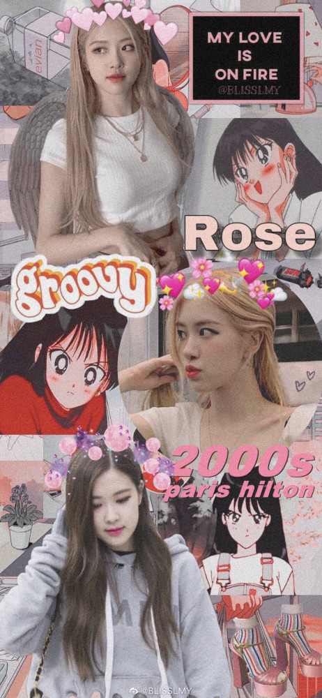 blackpinkrosex拼接壁纸聊天背景图