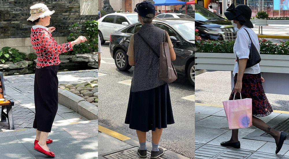 秋意渐浓，老年人怎么穿好看？瞧上海阿婆“衬衣＋裙子”，好精致