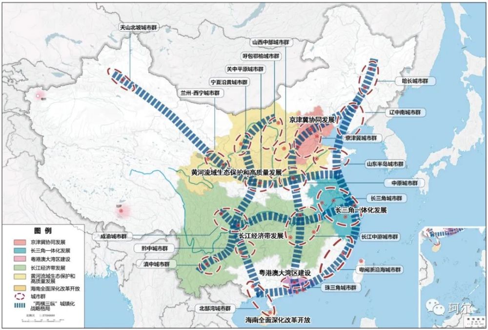 中国新城镇体系规划布局图-来源官网05未来15年我国城市格局的两大