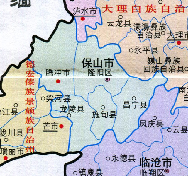 保山市区县人口一览腾冲市6425万龙陵县2728万