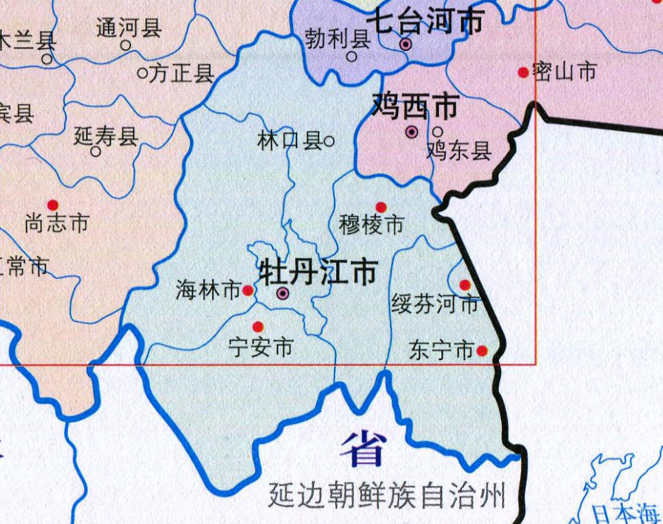 牡丹江地理位置图片