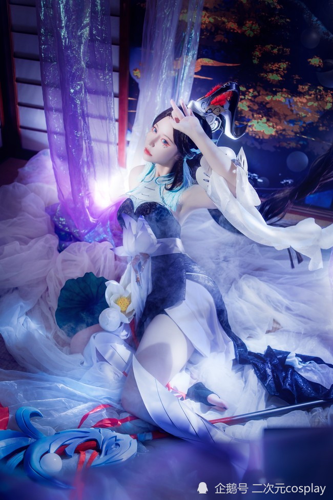 王者荣耀大乔白鹤梁神女cos典雅韵致灵动缥缈美如画