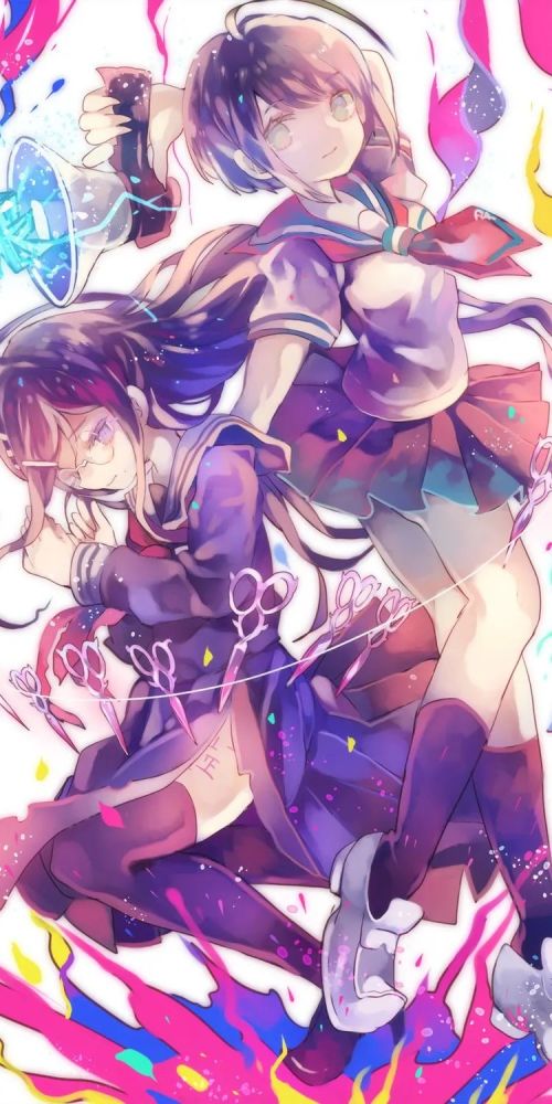 《弹丸论破》腐川冬子x苗木困,动漫全面屏cp壁纸_腾讯新闻