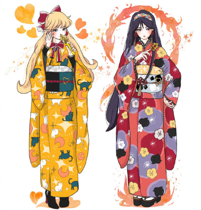 《银魂》啦,《埃罗芒阿老师》啦一类的动漫里,都有穿着和服登场的角色