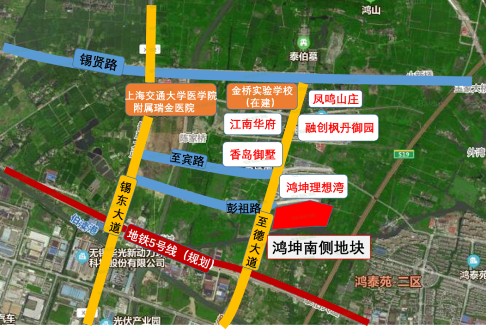 无锡第三批次集中供地部分地块曝光鸿山3幅惠山新城3幅