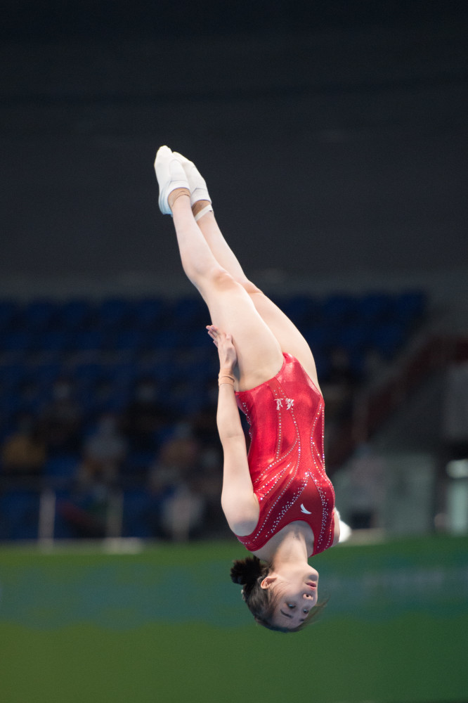 全运会蹦床女子个人决赛林倩麒获得冠军
