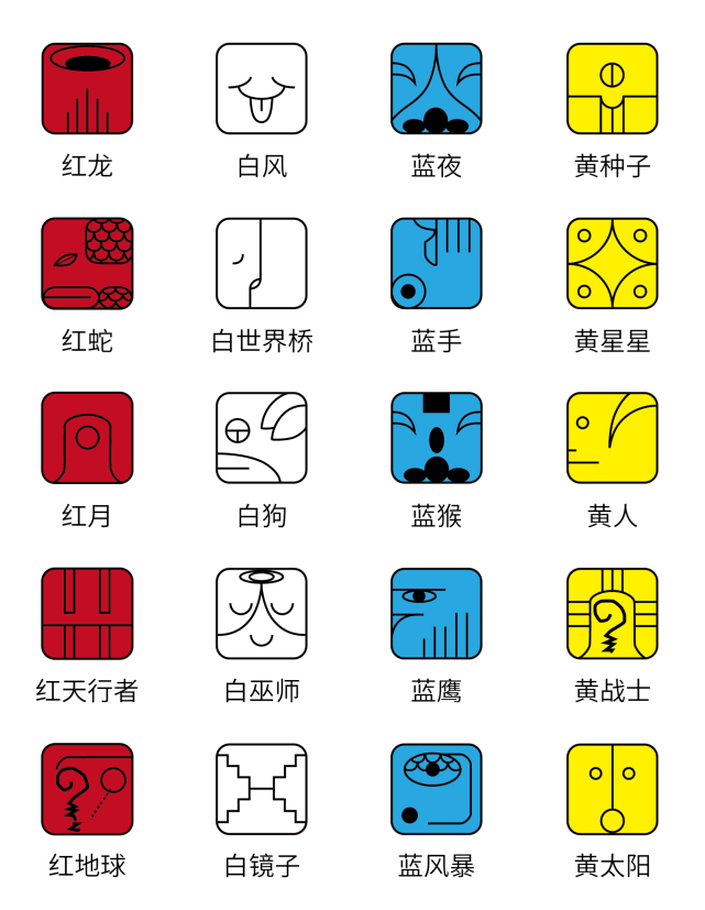 20图腾的符号不但惟妙惟肖,蕴藏深意,它们鲜艳的色彩更是有着一种