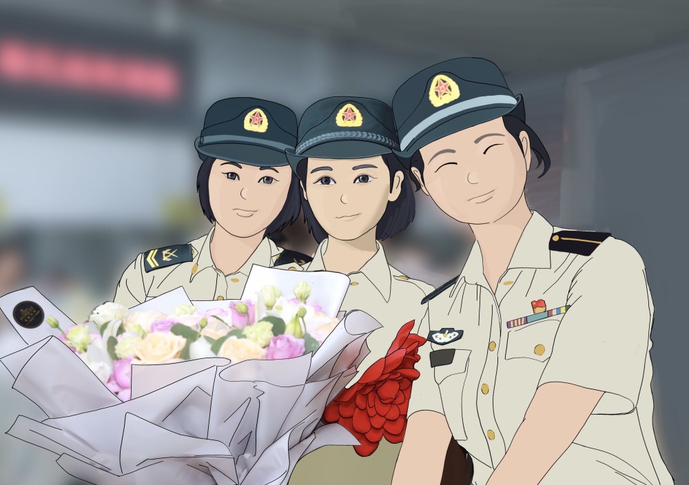 火箭军某部举行秋季退伍仪式老兵泪别军营