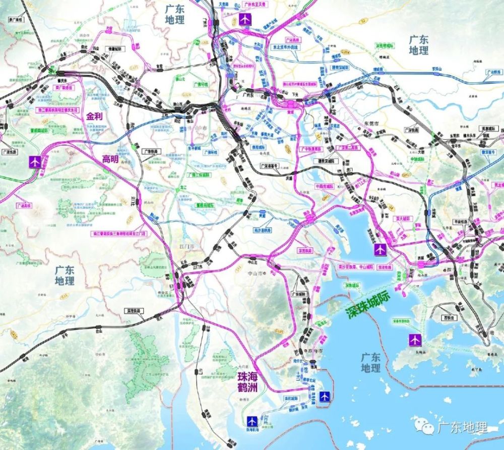 广中珠澳高铁线路图图片
