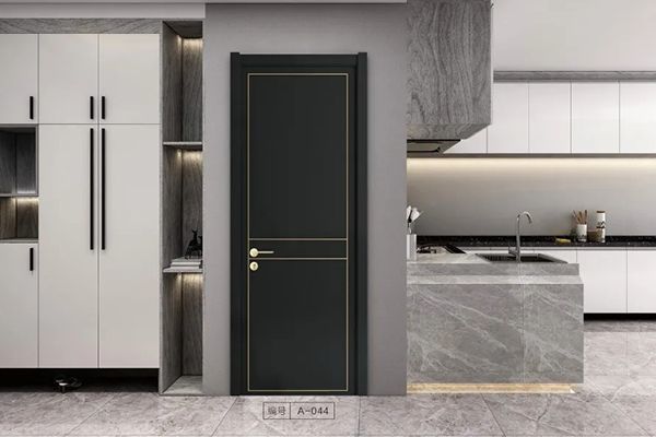 精致的美学流畅的金属装饰线条在木门中得以完美呈现