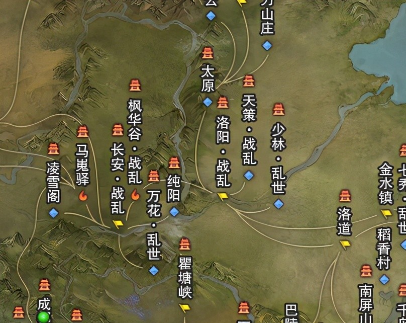 这些玩家还列出了一张地图,表示:从地图来看,纯阳宫明明就位于各个