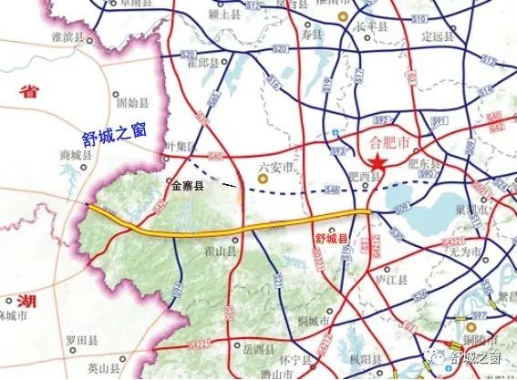 宣商高速六安段走向图舒城之窗此前曾报道:根据可研报告推荐方案,经过