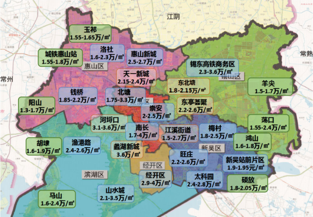 剛剛無錫最新房價地圖出爐最低僅13萬元㎡