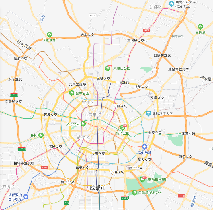 从地图上就能看出,离主城区最近,面积最大的绿色色块便是三圣乡.