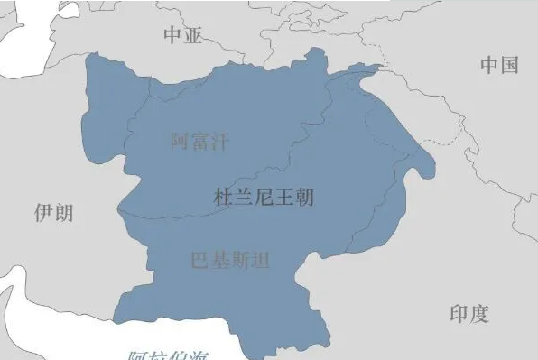 在艾哈迈德的南征北伐之下,杜兰尼王朝急剧扩张,其鼎盛时期的领土范围