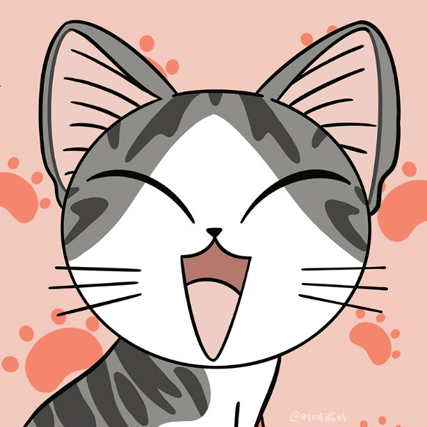 一组可爱猫咪团头