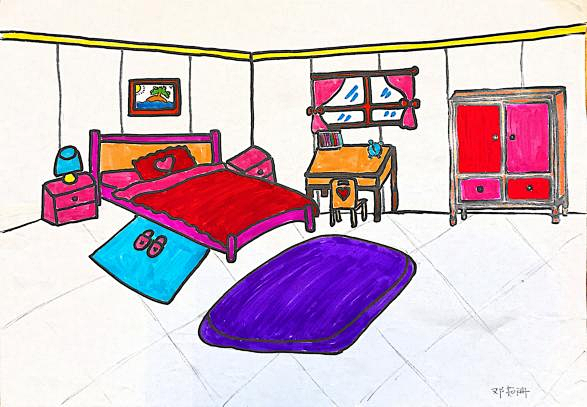 受助青少年手绘童心画,描绘自己心中的"梦想小屋"吴泽昱 江阴团市委