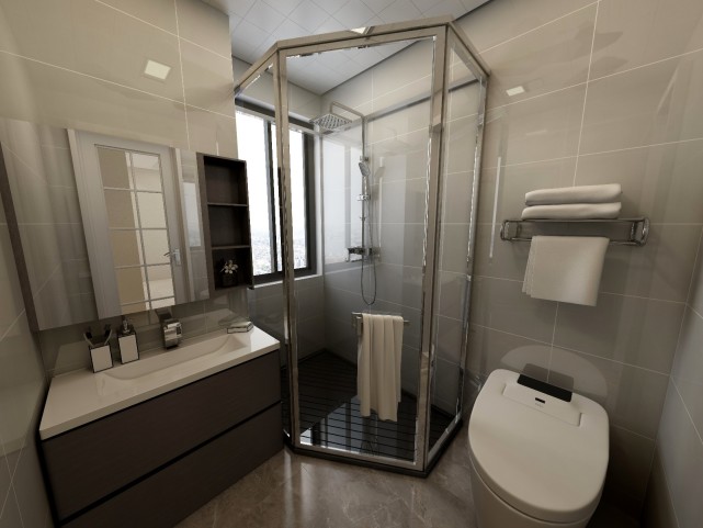 卫生间面积太小怎么办别急钻石型淋浴房瞬间扩大卫生间行动空间