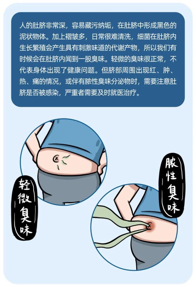 肚脐眼发臭是什么病?使劲抠会漏气?