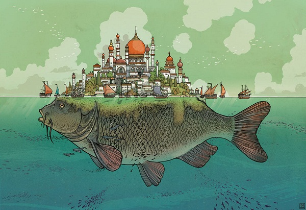 插画欣赏光怪陆离的世界