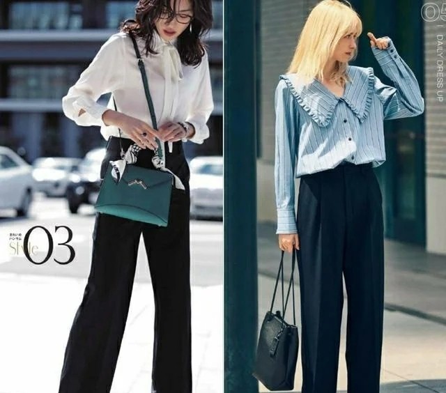 40女人想要穿的得体配色是关键经典蓝黑色搭配稳重且清爽