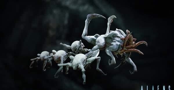 fps《异形:火力小队》敌人主视觉图 合成人与变异体
