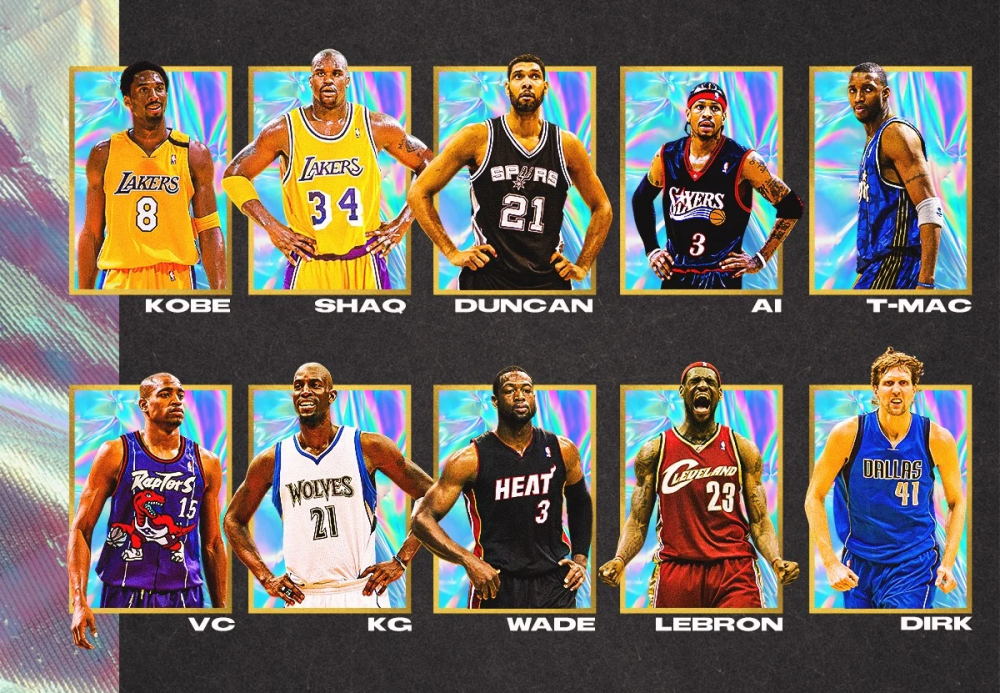 美媒评00年代最受欢迎10大球星四大分卫联手上榜老詹仅排第三