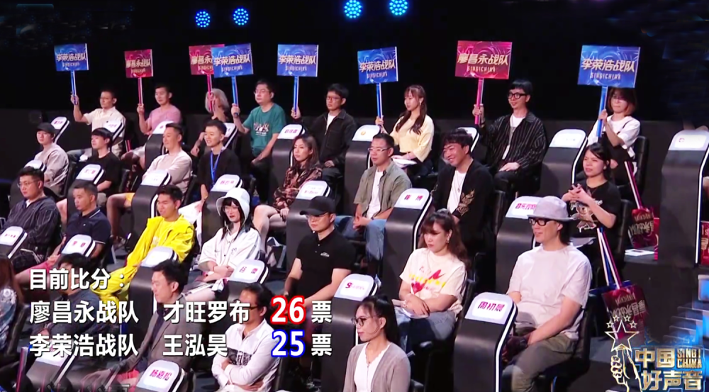 中国好声音:李荣浩战队险胜廖昌永战队,王靖雯拿两分,"小梁博"被淘汰