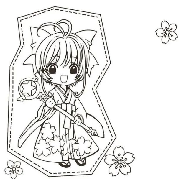 绘画技能分享|线稿分享第62期《魔卡少女樱》新手练习线稿
