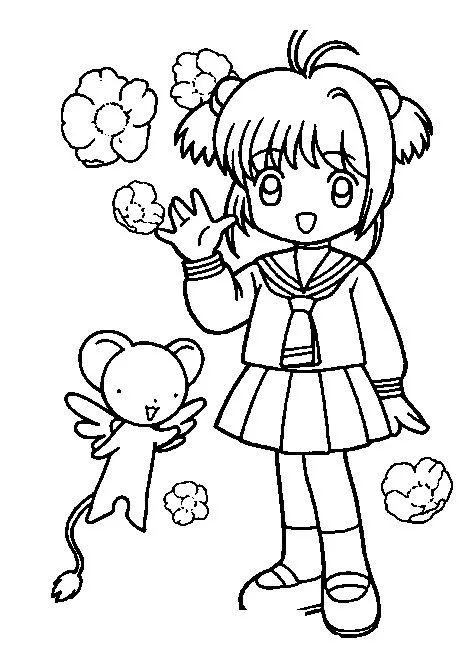绘画技能分享|线稿分享第62期《魔卡少女樱》新手练习线稿