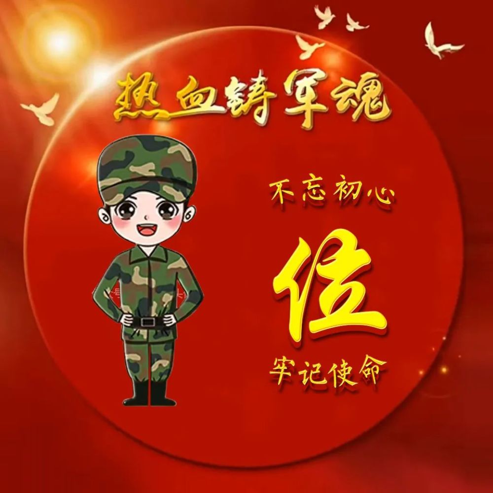 热血铸军魂军人专用姓氏头像不忘初心牢记使命