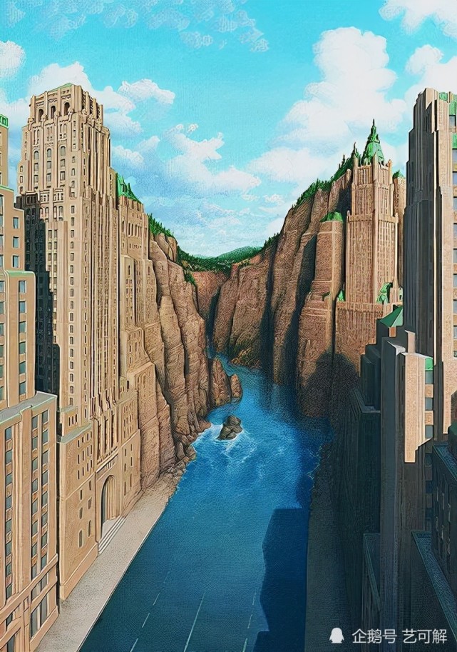 加拿大艺术家的视错觉绘画眼睛被欺骗后你能从每张图中看出几层故事