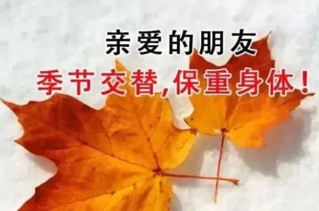 親愛的朋友,季節交替,保重身體!