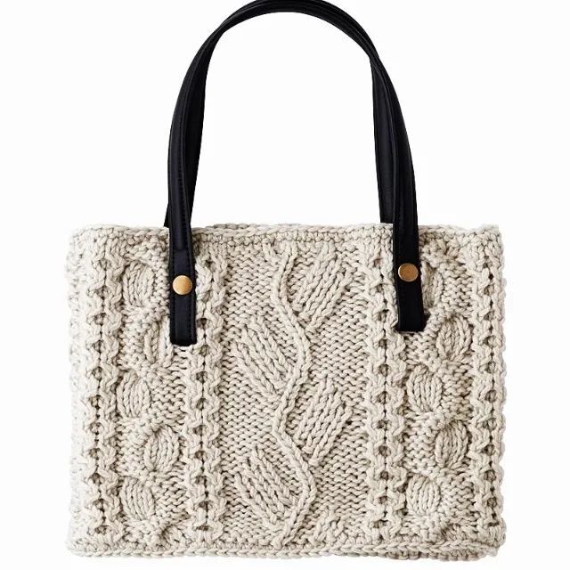 棒针实例17:棒针手提包编织,实用漂亮,有时间就编织一个