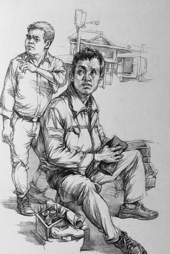 武汉209画室:美术集训丨三人以上的速写组合练习