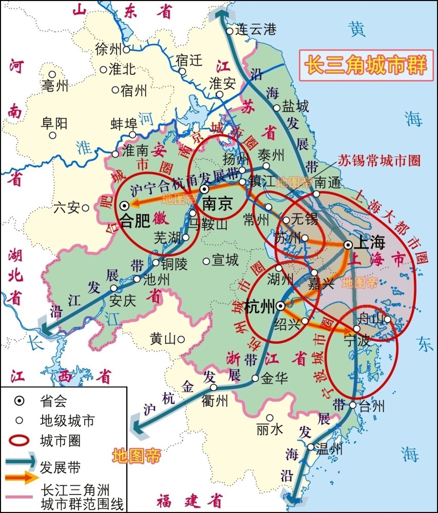 长三角地区经济占全国四分之一有哪些城市