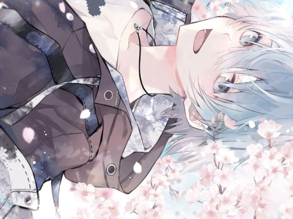 插画头像银发白毛小正太设定太可了冲姐妹们动漫男生