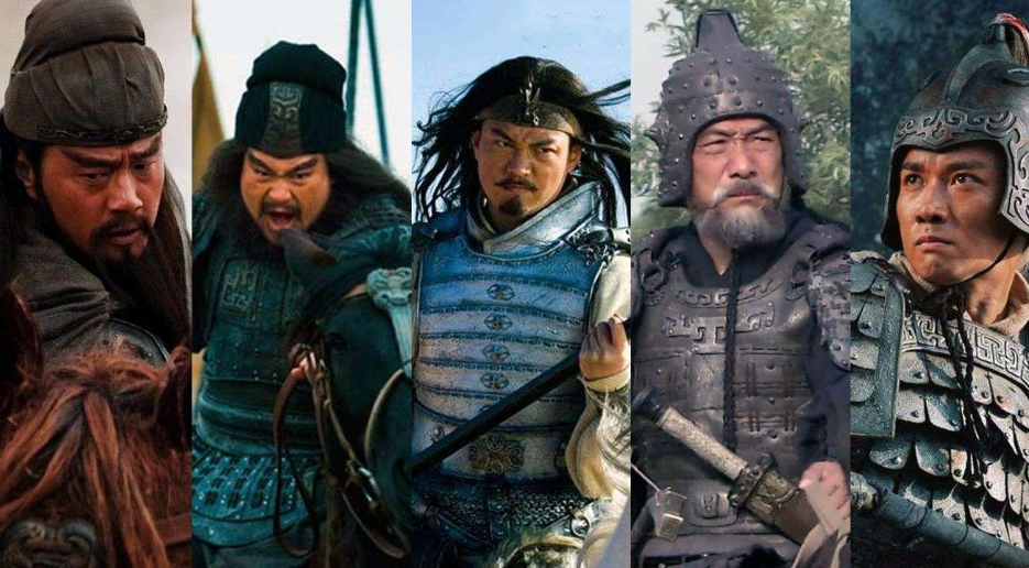 三國志・英傑群像ポスター【蜀漢五虎将軍】 【関羽雲長】 タペストリー 蜀漢五虎将軍(関羽、張飛、趙雲、馬超、黄忠)屏風飾り / 三国志