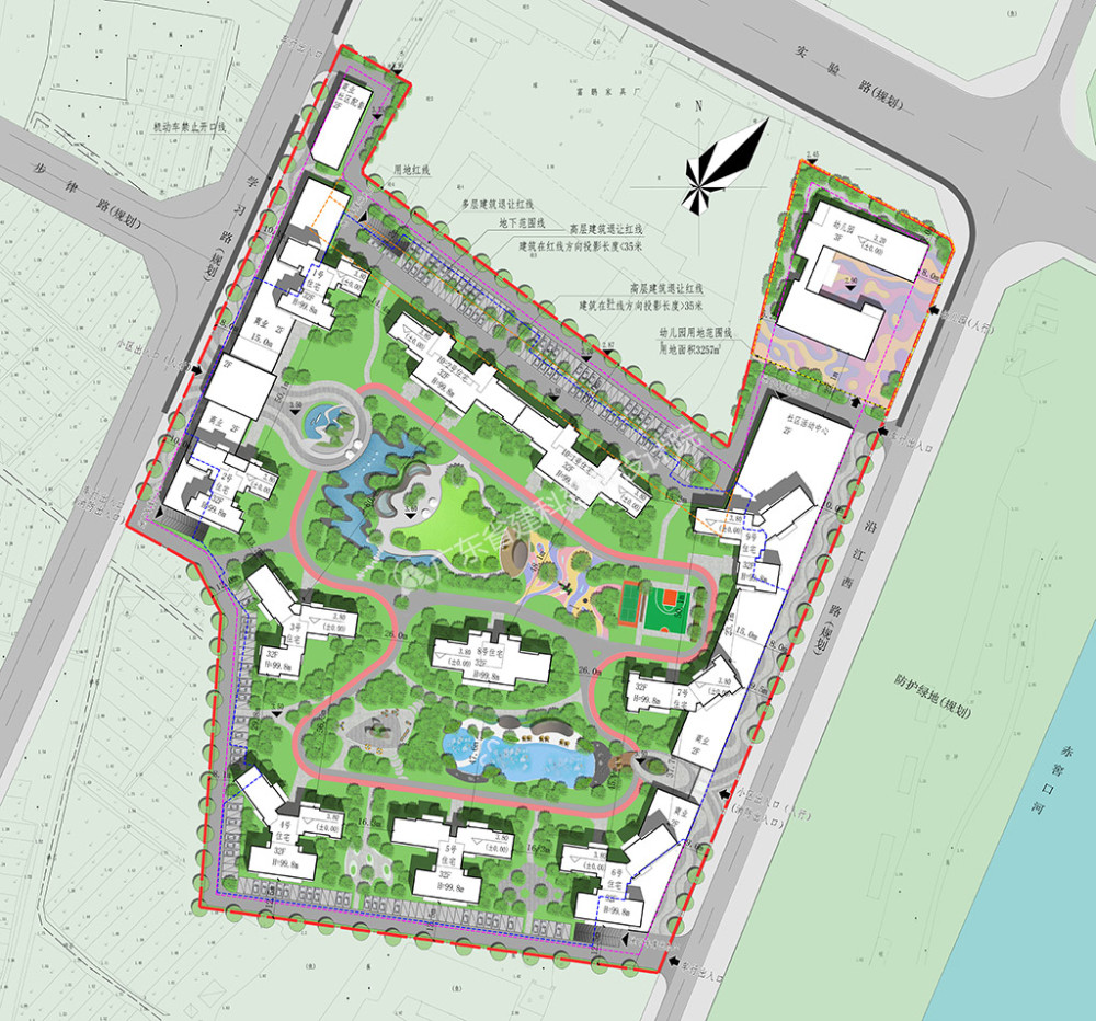 望牛墩某住宅小区总体规划及布局广东省建科建筑设计院
