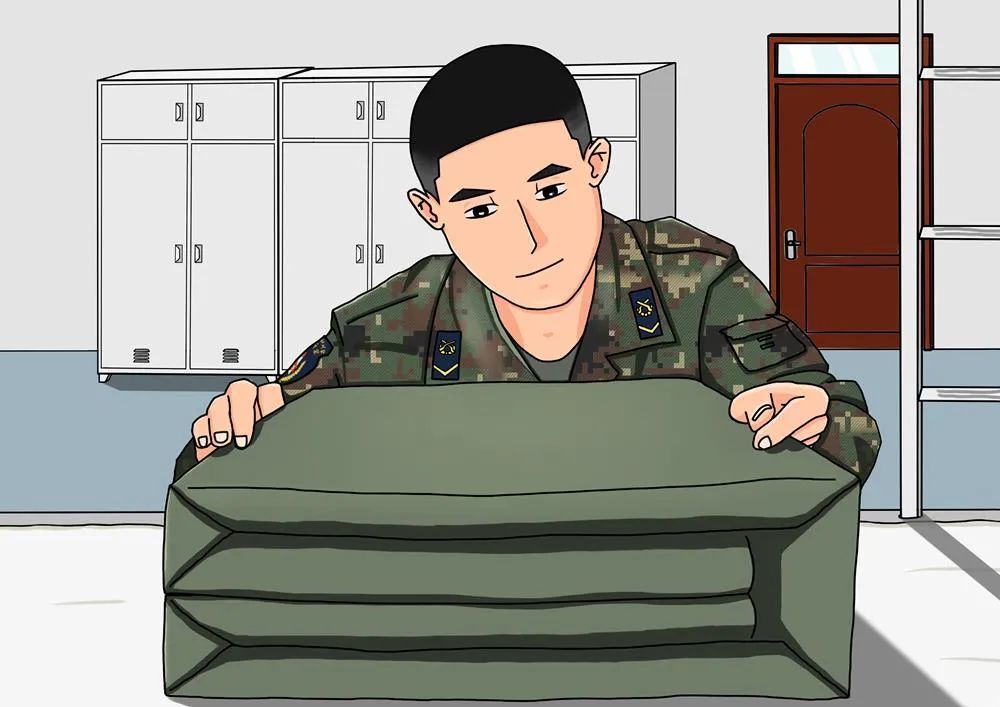 再叠最后一次军被