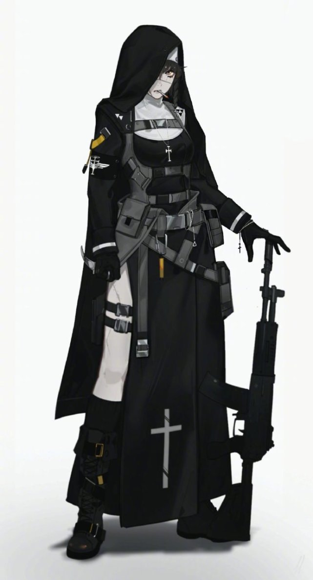 画师大佬笔下全副武装的修女和女仆物理超度什么的也太帅了吧