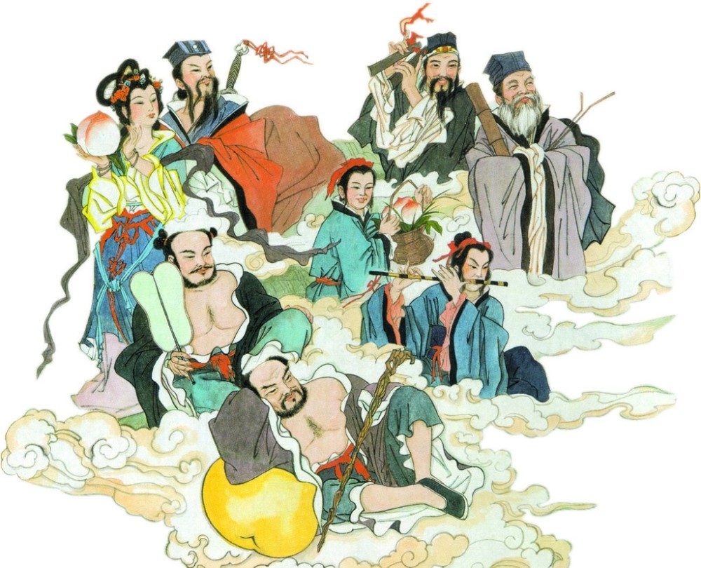 因为八仙人物时间跨度比较长,从第一位成仙的铁拐李到最后一个成仙的