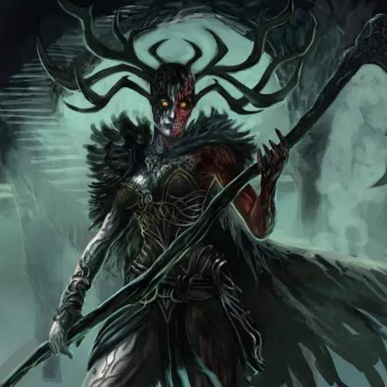 另一半是腐烂的死尸,是统治着冥界赫尔海姆的女王,居住在埃琉德尼尔