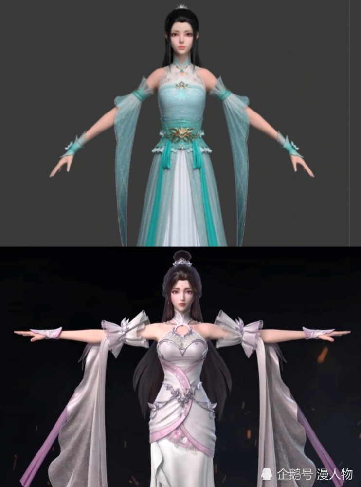 完美世界月禅与萧薰儿模型对比差距一目了然网友矿渣与旗舰