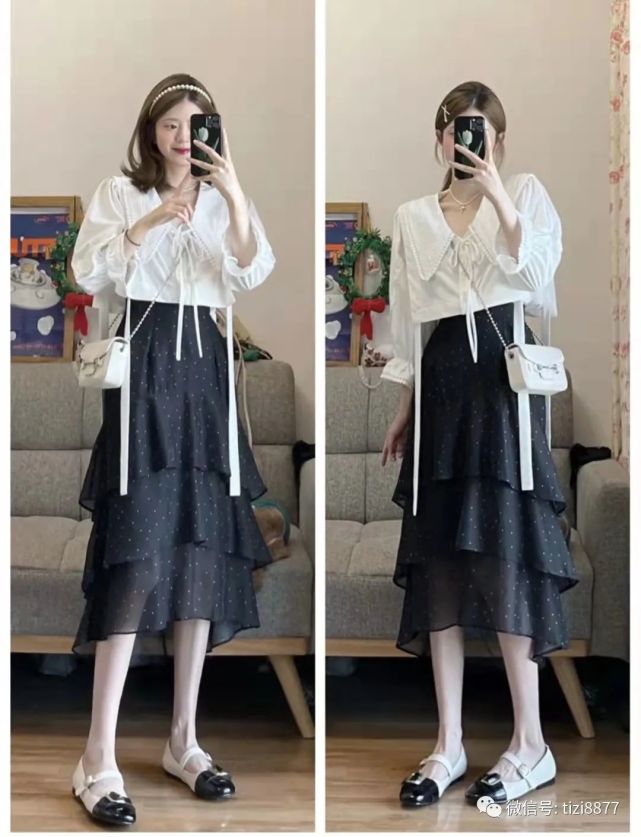 蛋糕裙搭配什么上衣好看