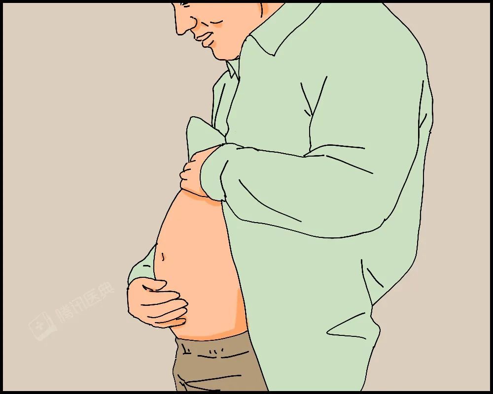 肚子如十月怀胎脸部日益肿胀久坐不动男生就算每天胡吃海喝而男生